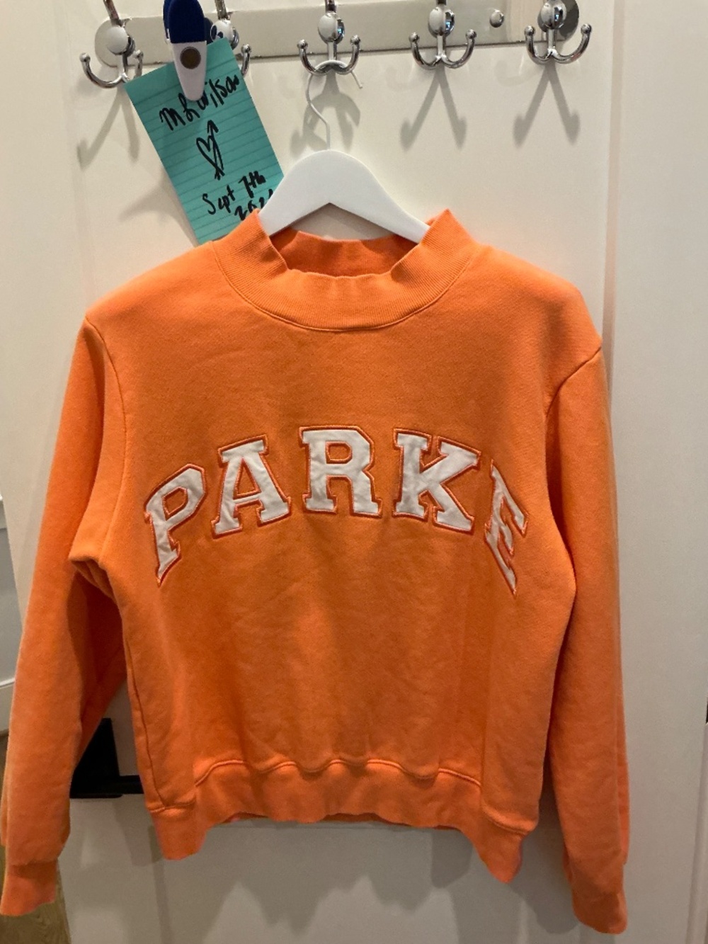 PARKE CREAMSICLE SWEATSHIRT - SMALL/MEDIUM - LIKE NEW - Picture 3 of 4